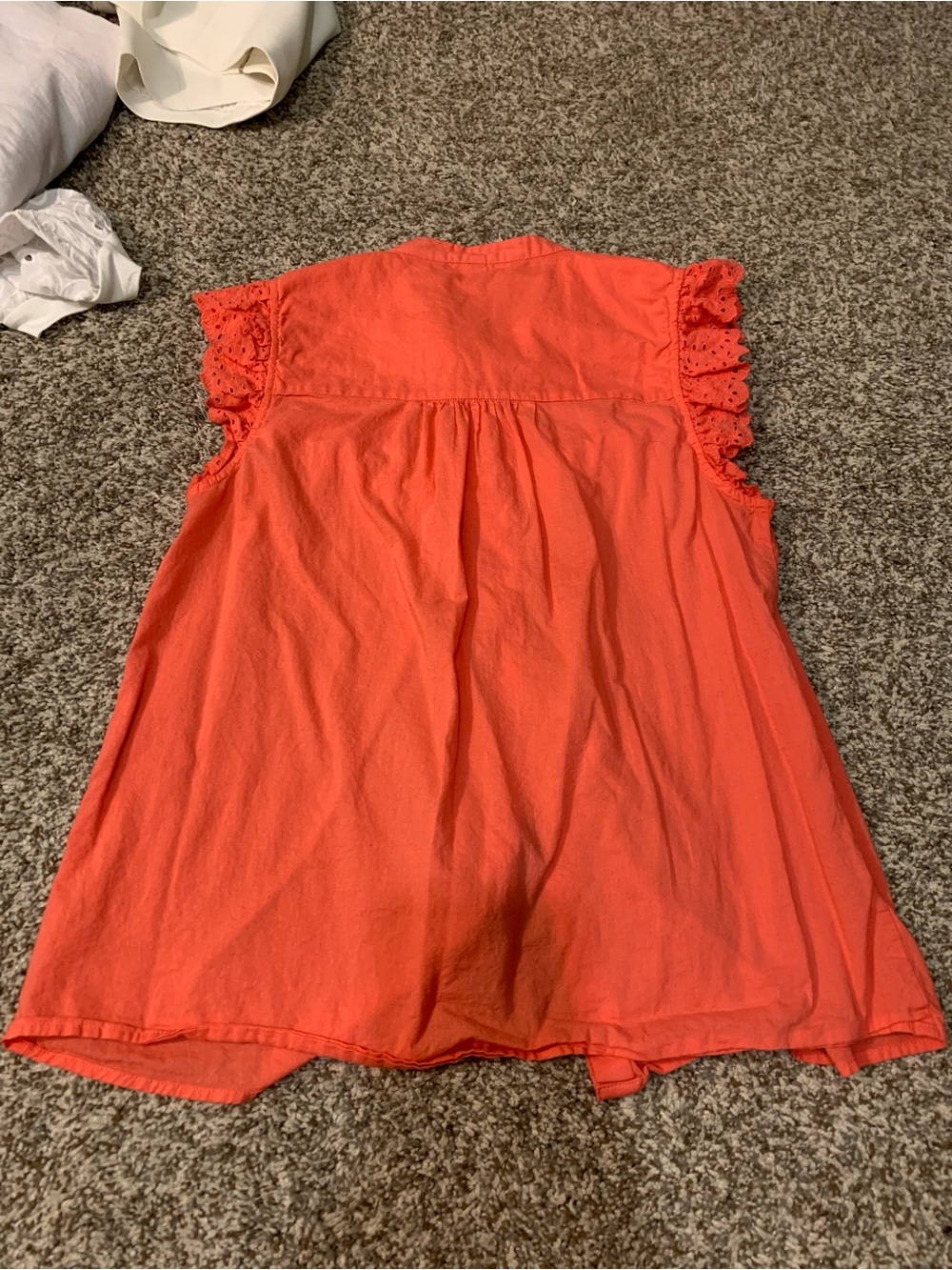 Vero Moda Women’s Coral Button-Front Ruffle Top - Picture 4 of 4